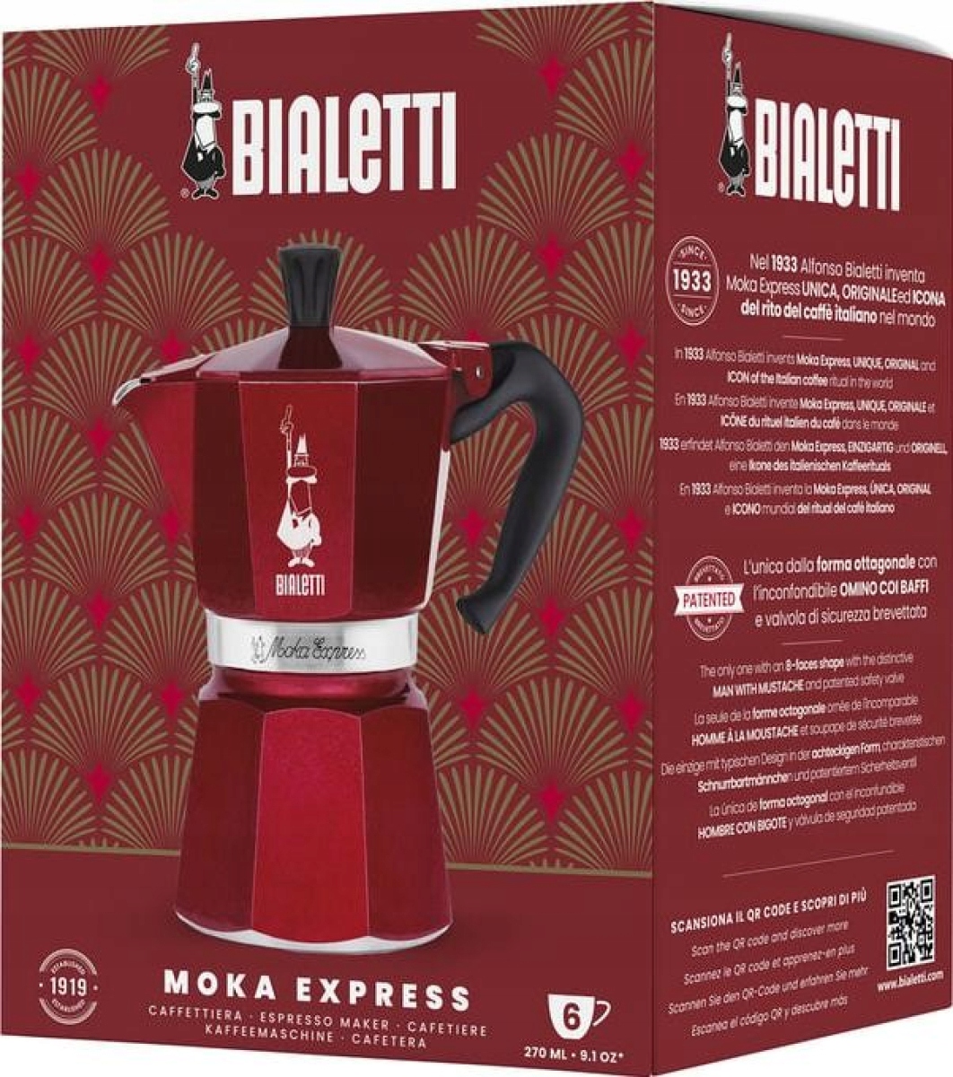Akcesoria - Bialetti Deco Glamour Moka Express 3TZ - 250 ml - czerwony Marka Bialetti