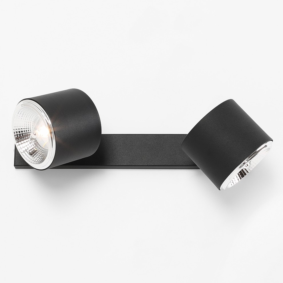 Nástenná lampa čierna, kovová nástenná lampa do izby Bot II
