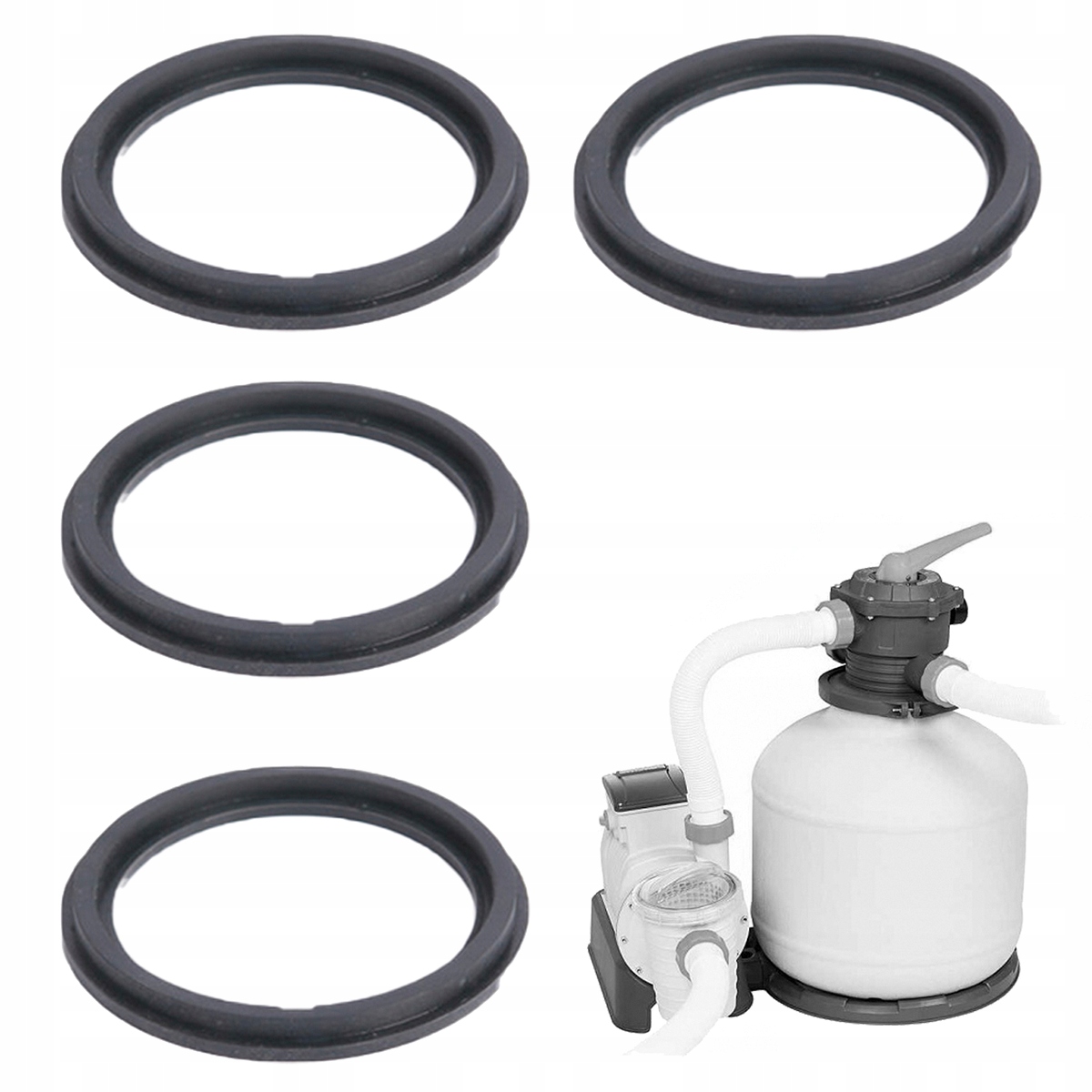 Zestaw 4x Uszczelka rury pompy filtra Bestway 58497