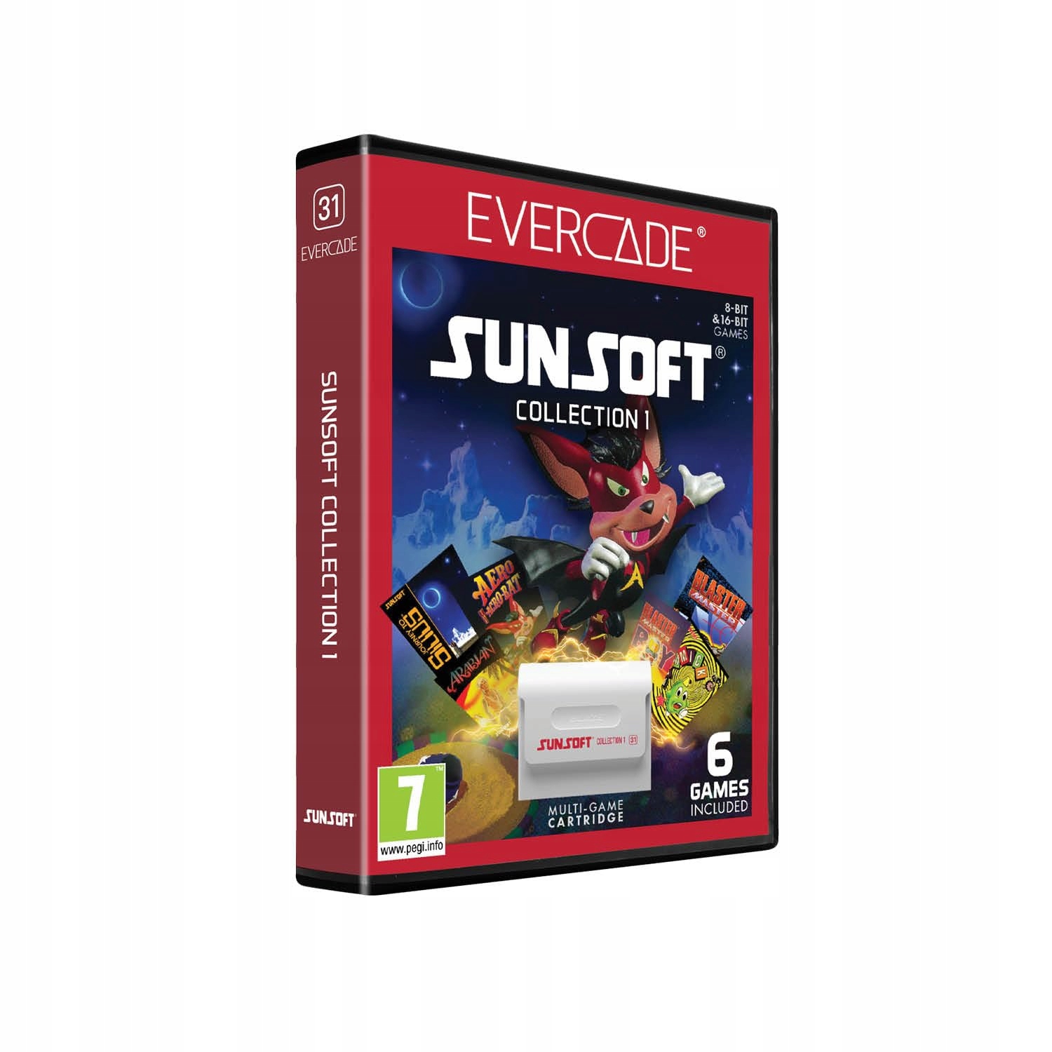 Evercade Zestaw Gier Retro Sunsoft Collection 1 Kartridż Kolekcja Gier