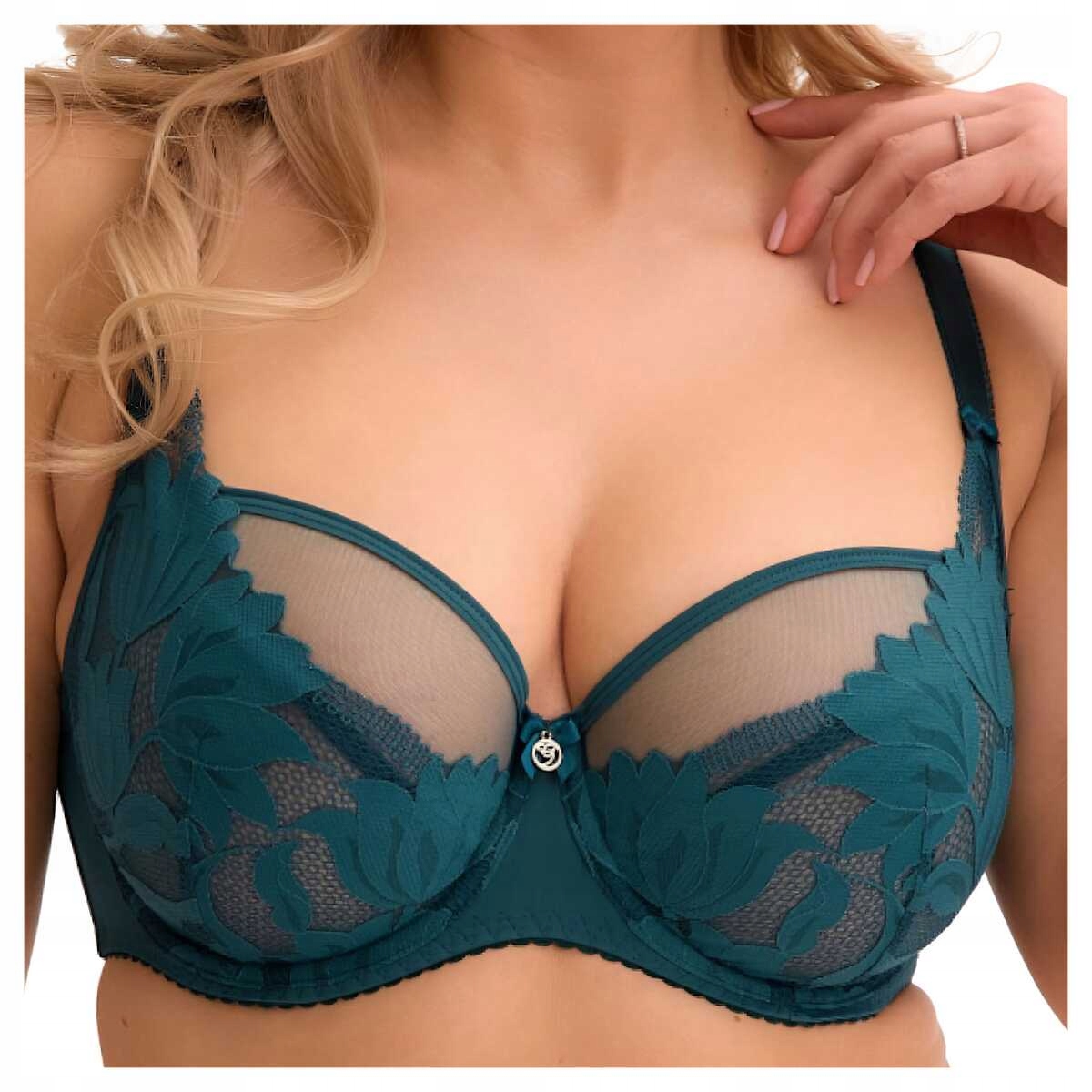 Gaia Podprsenka měkká, krajková, pohodlná podprsenka soft 1135 zelená 90D