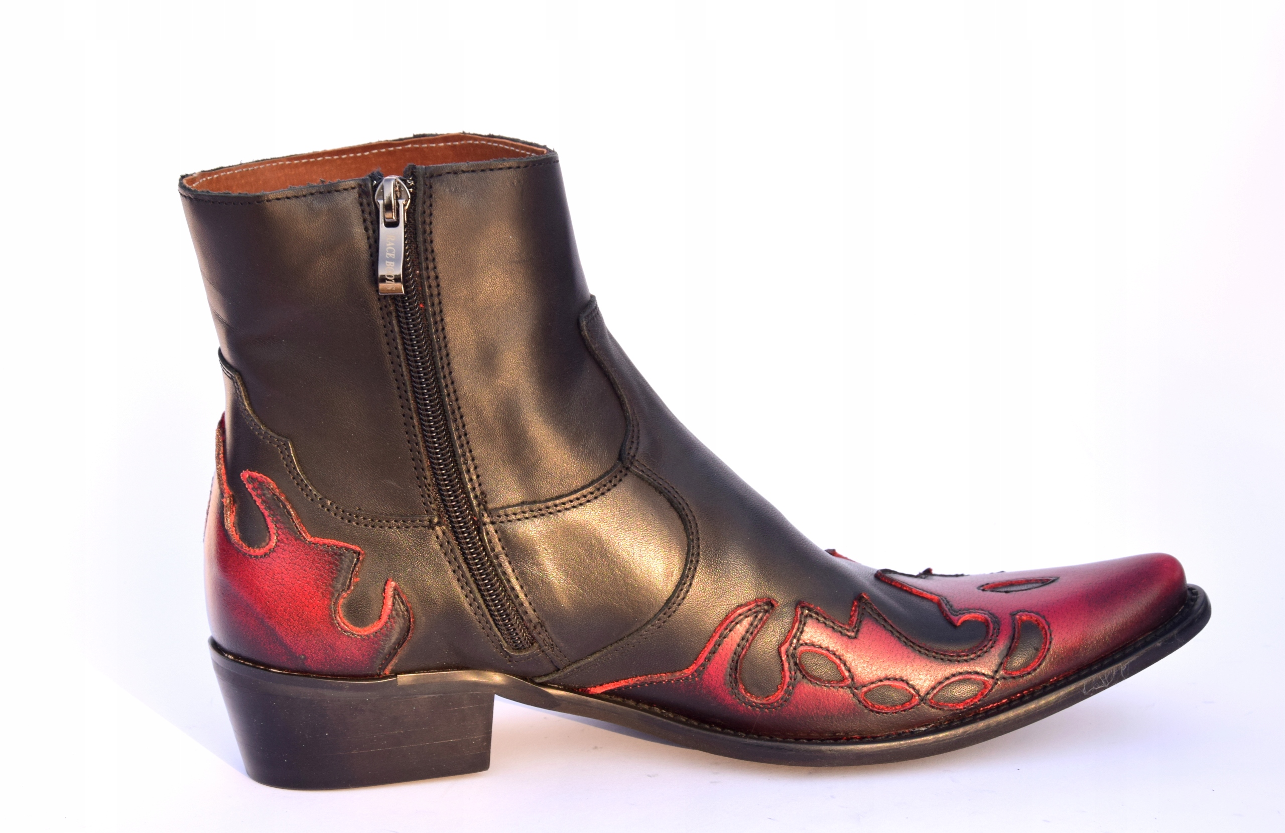 WSUWANE KOWBOJKI SKÓRZANE Z ZASUWAKIEM PL WEST Marka inna