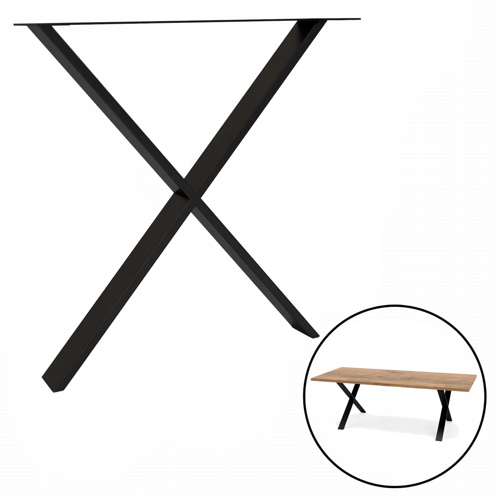

Stelaż noga do stołu NX1 loft Stal czarny mat 1szt