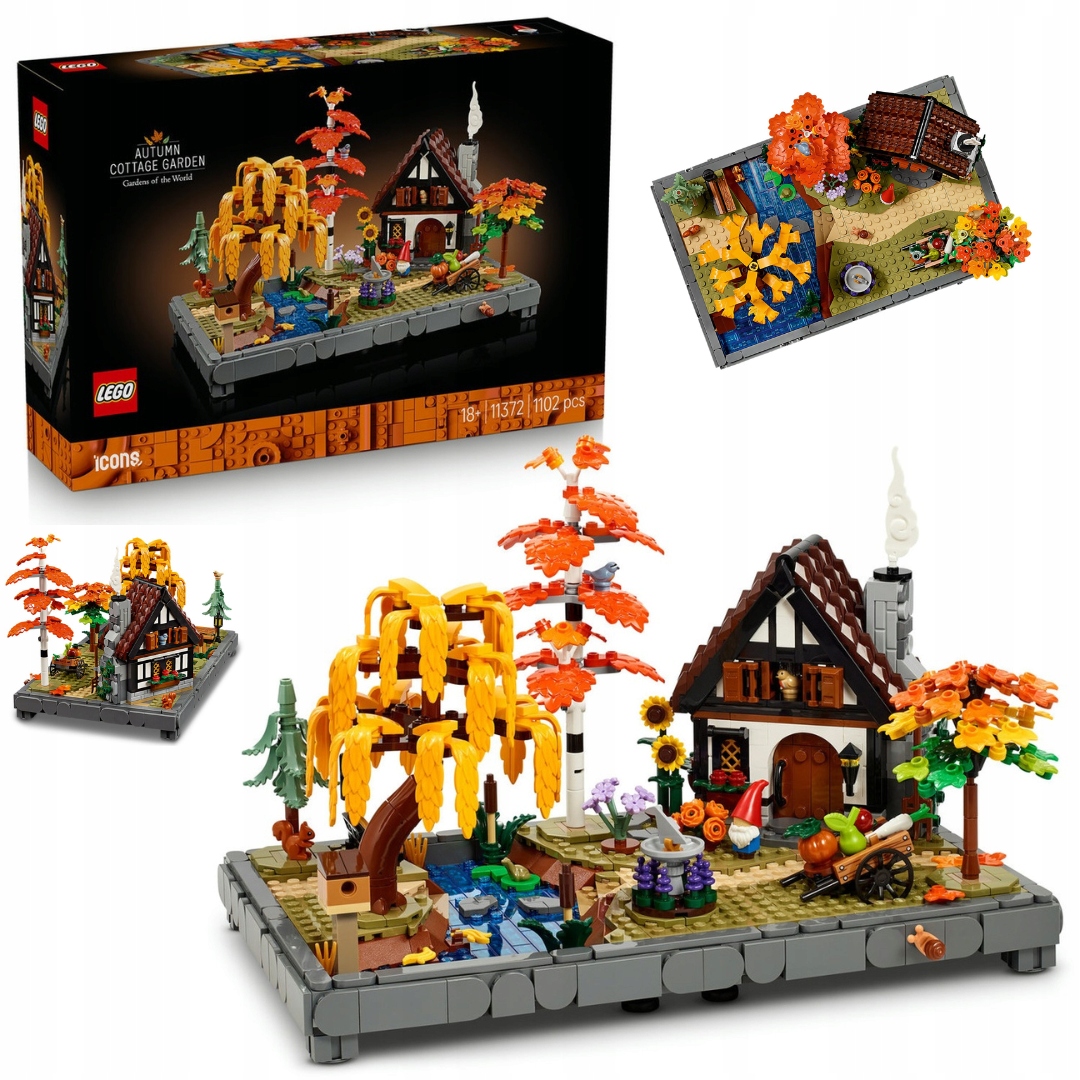 Lego 11372 Icons Podzimní zahrada s chatou Ozdoba živá zahrada