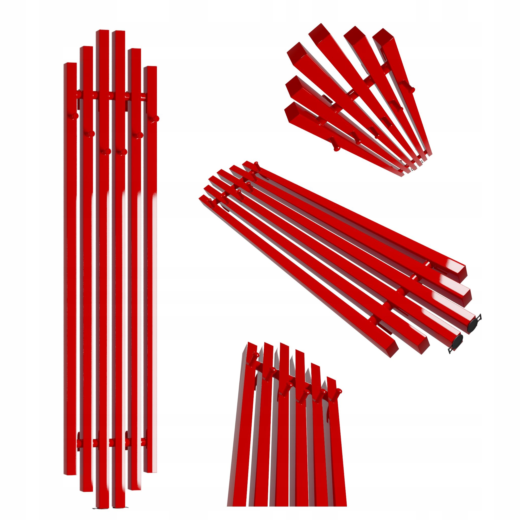 Dekorativní radiátor Bigben Hook 140x28 červený