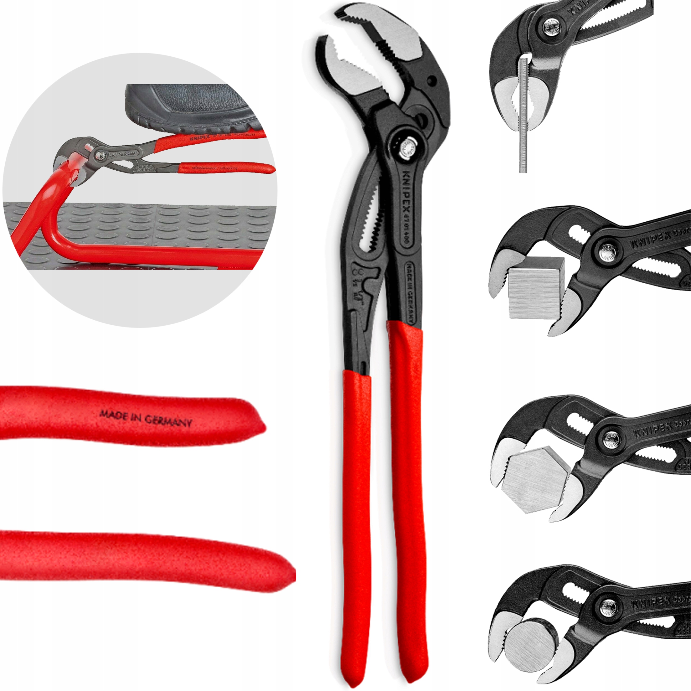 Knipex Szczypce Do Rur Cobra Klucz Nastawne Do Nakrętek XL 8701400 400 mm