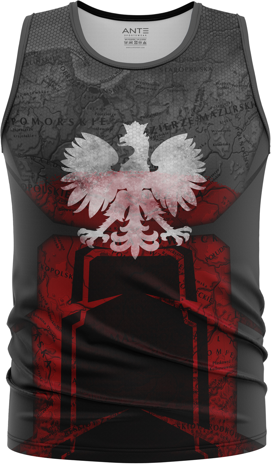 Koszulka Męska KIBICA Sportowa Tank Top POLSKA XL
