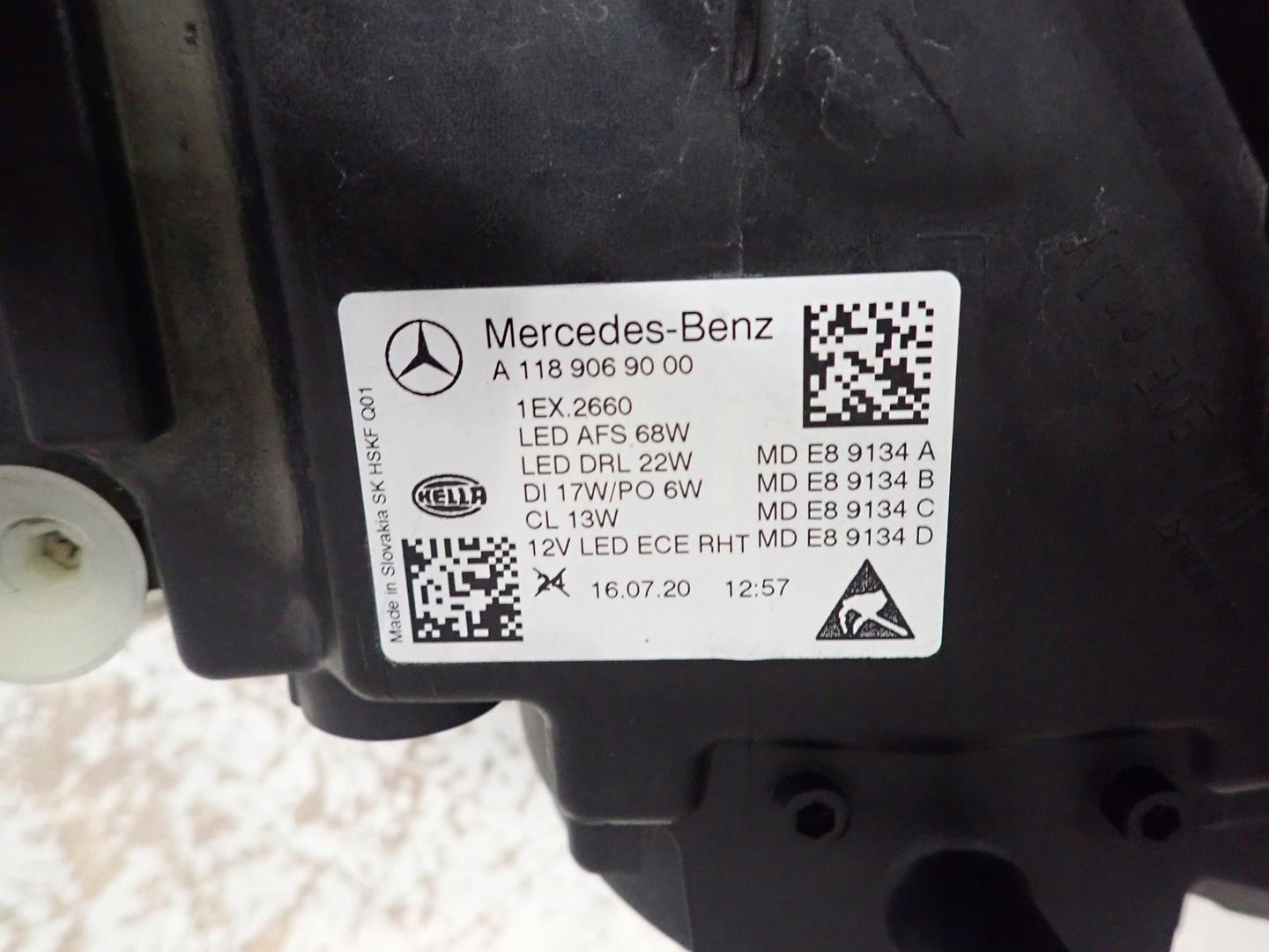 light front front right MERCEDES CLA W118 2018- FULL LED
