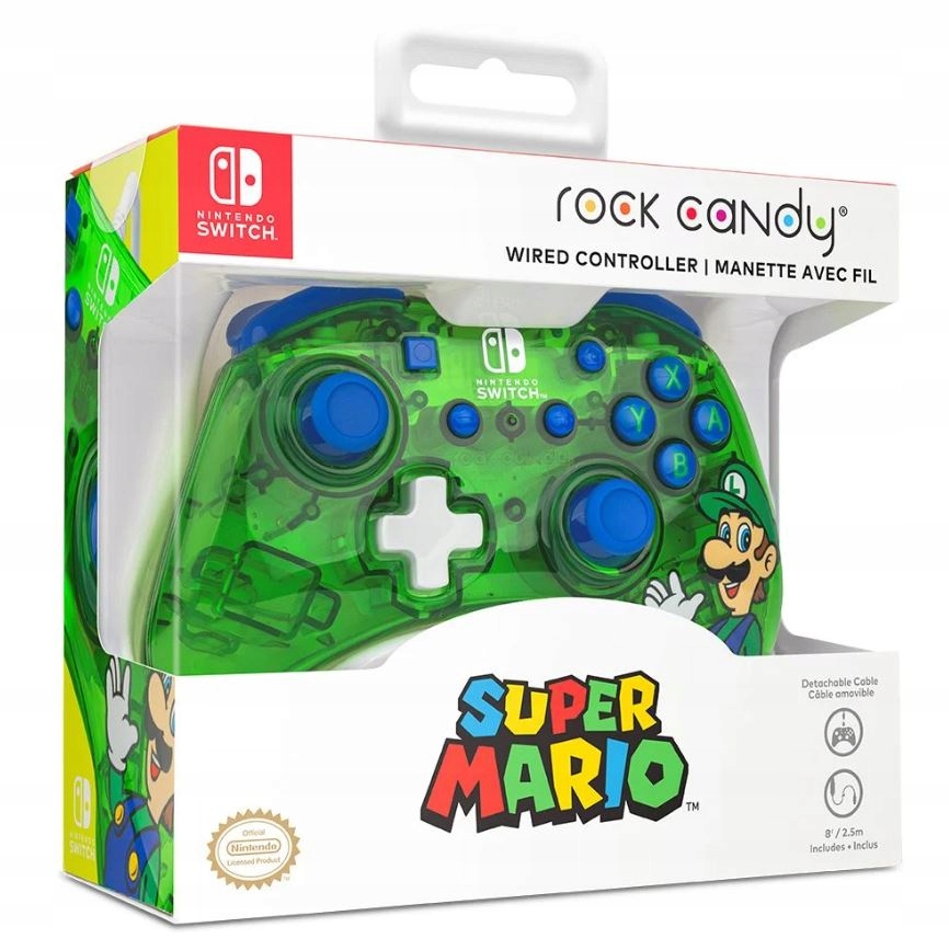 Przewodowy kontroler PDP Nintendo Switch – Luigi