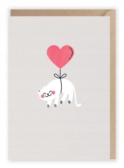 KARTKA OKOLICZNOŚCIOWA KOTEK, EKO KOPERTA K026