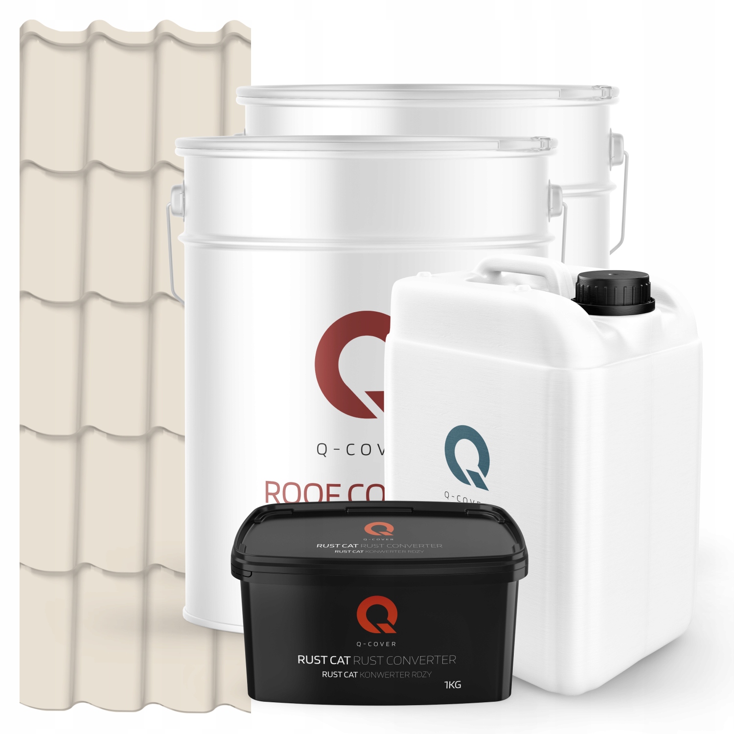 Farba Na Strechu Kovová Krémová Sada Ral 9001 74 m2 Satén