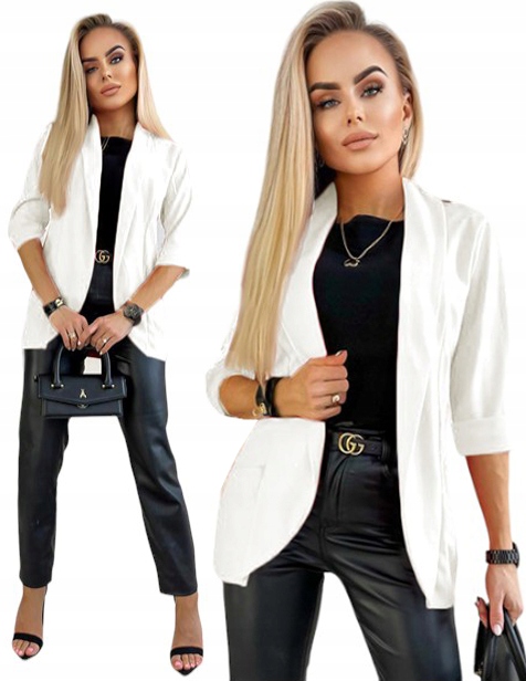 Modna DAMSKA MARYNARKA stylowy żakiet blezer cudowne kolory