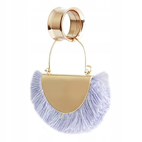 Tunel z fioletowymi frędzlami 25 mm