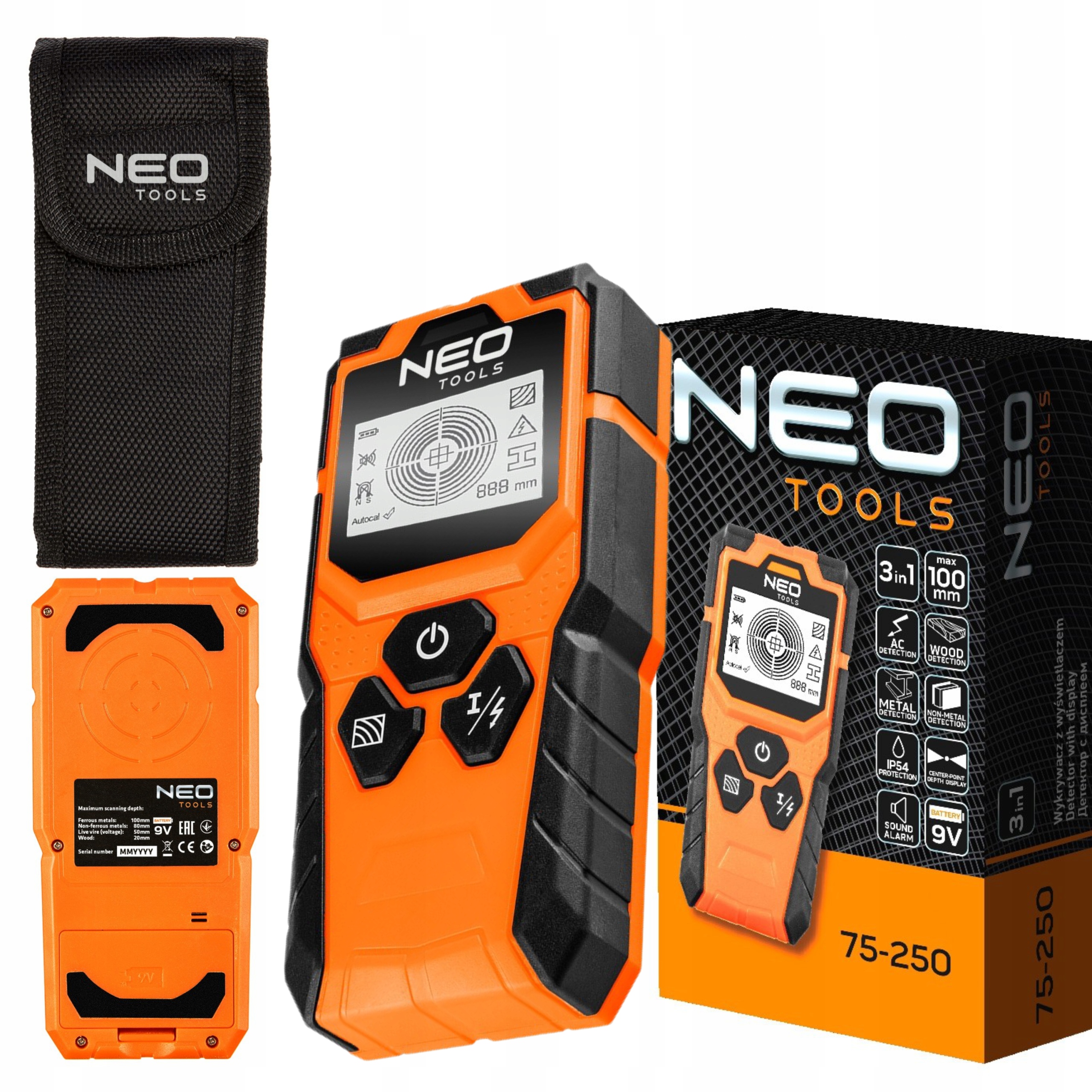 NEO WYKRYWACZ PROFILI I PRZEWODOW LED 3w1 75 250