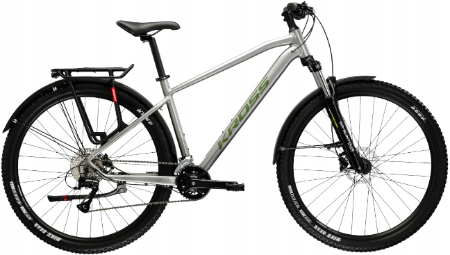 Rower górski męski Kross Hexagon 4.0 Eq 27 S(15") szary/zielony połysk