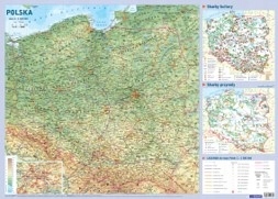 MAPA W TUBIE POLSKA FIZYCZNA OPRACOWANIE ZBIOROWE