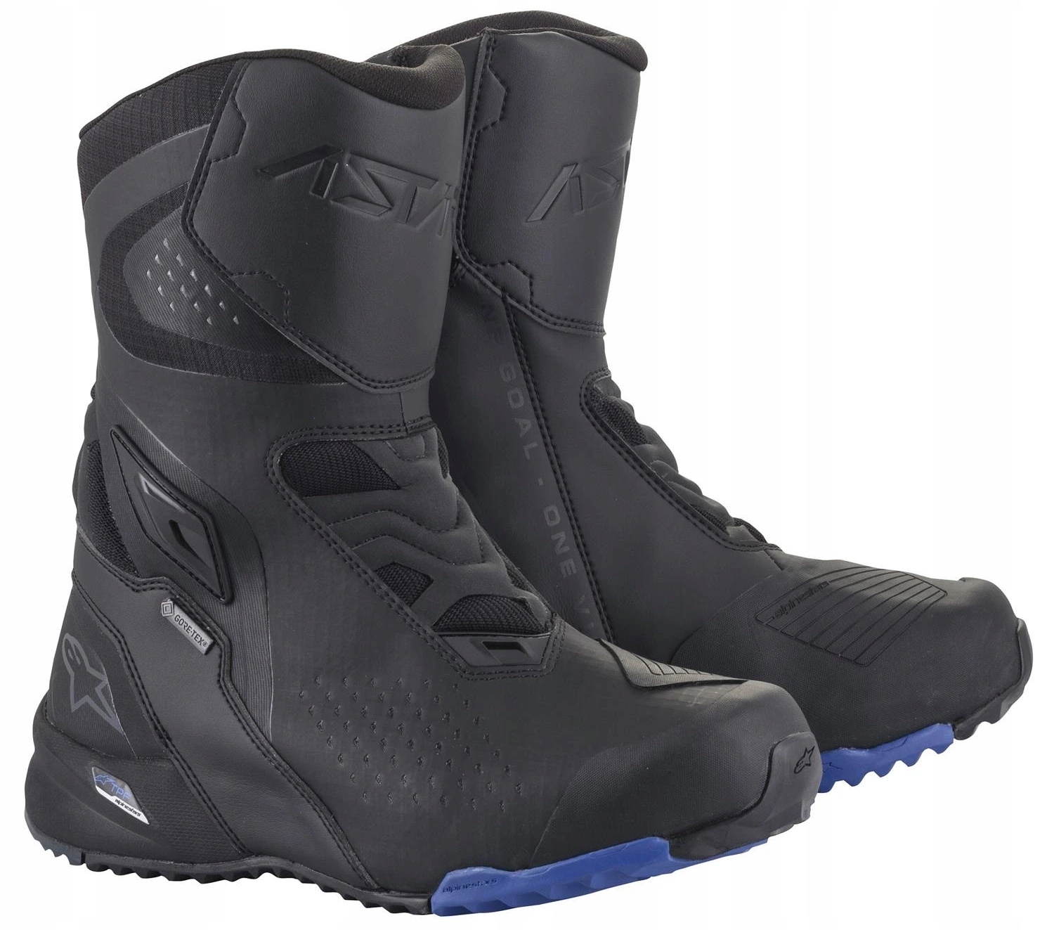 Alpinestars RT-8 Gtx Modré Motocyklové Topánky Adventure Turistické Modré