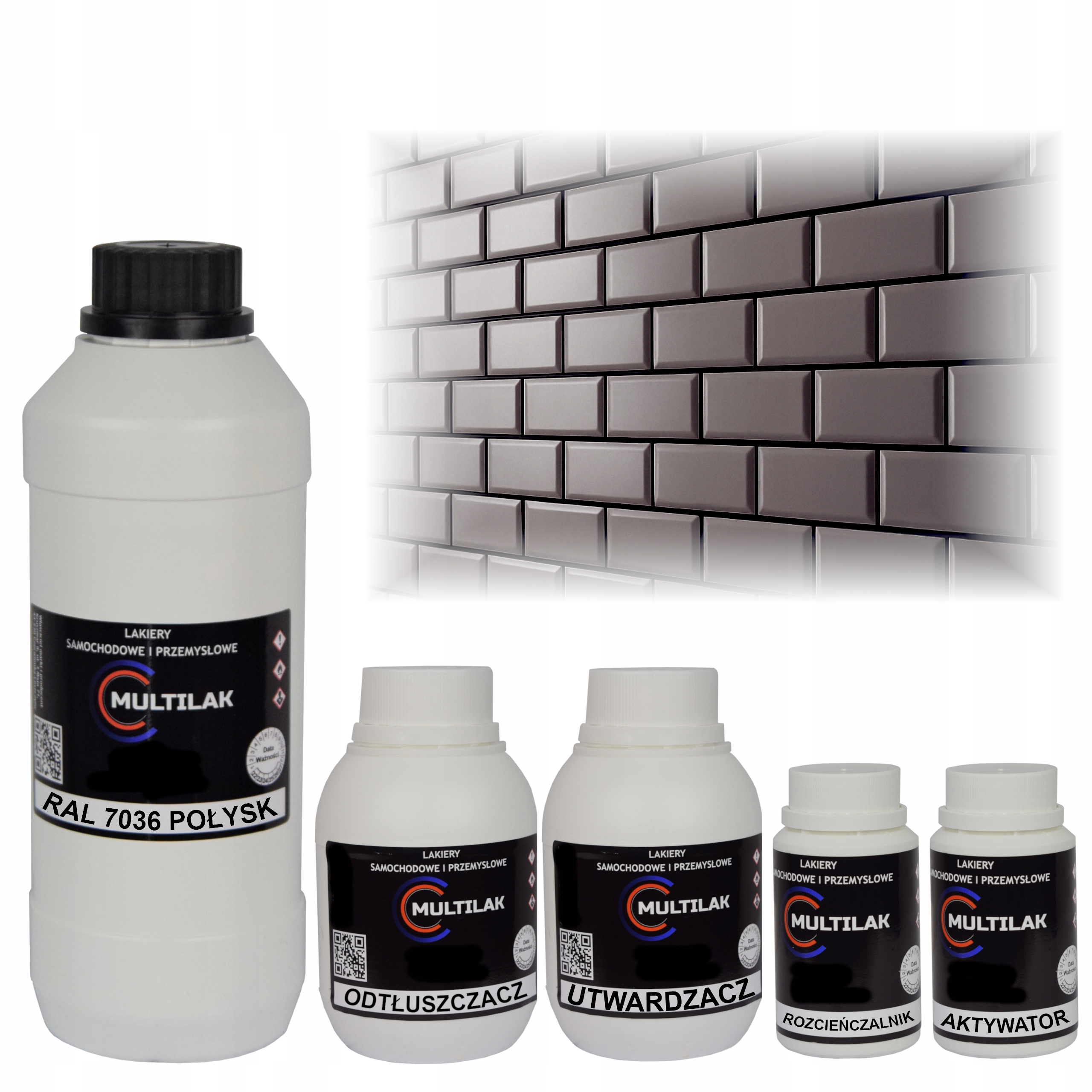 Lak farba Ral 7036 na glazúru dlaždíc a dlaždíc na valček, štetec 1L Lesk