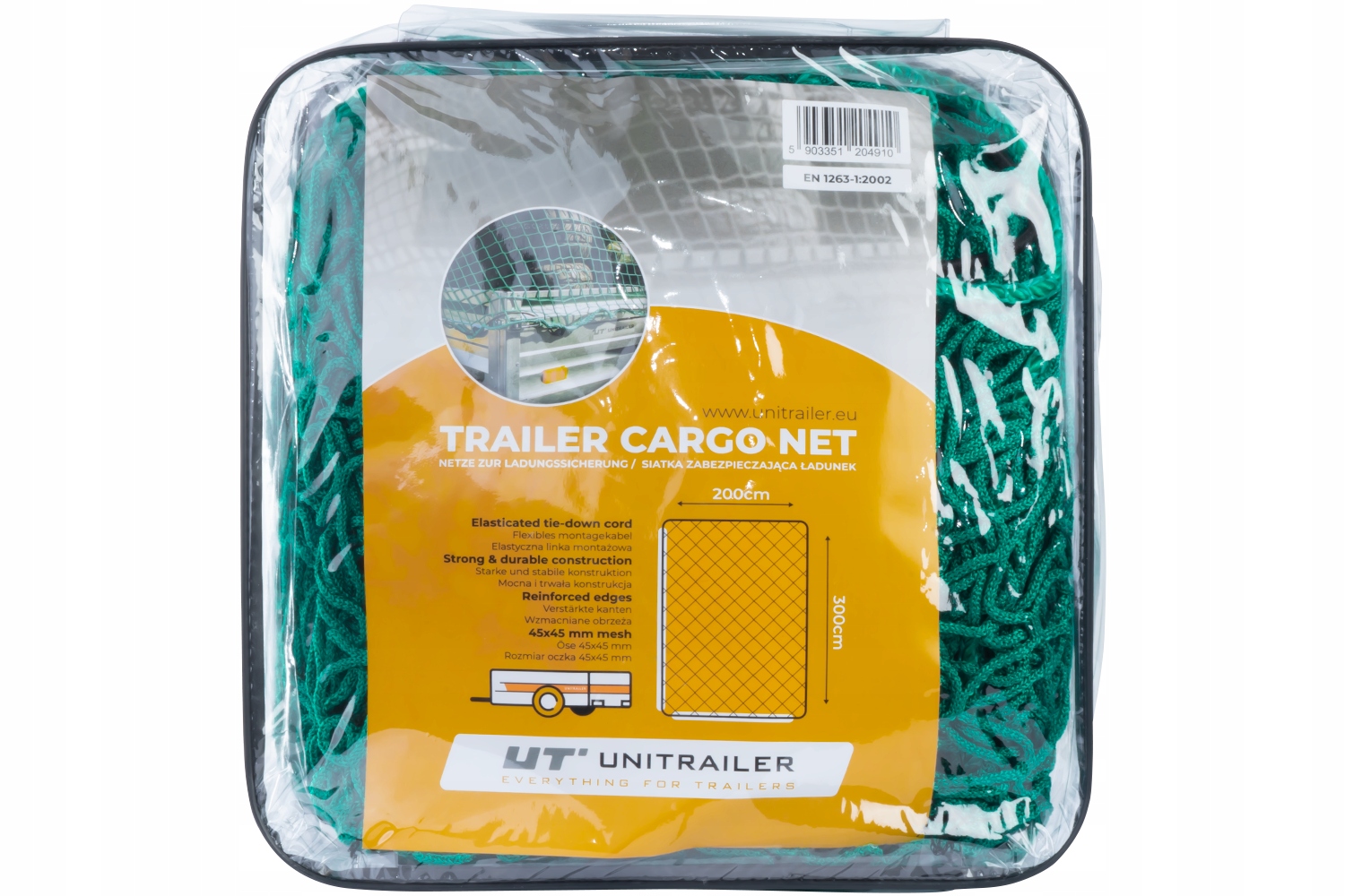 Siatka na przyczepe ładunek do przyczepy 2 x 3 m Producent UNITRAILER
