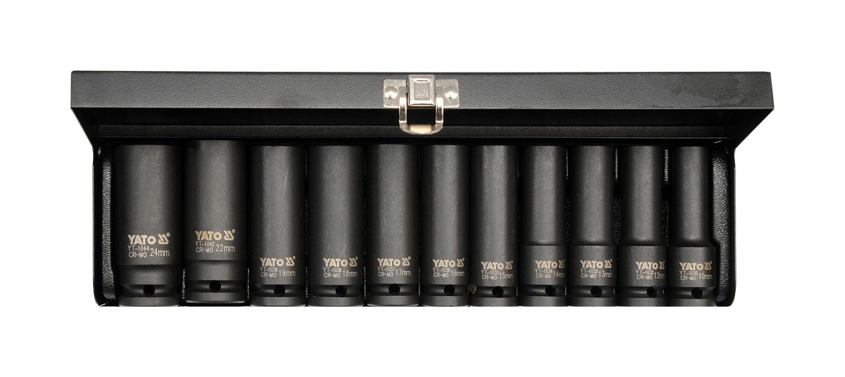 ZESTAW NASADEK UDAROWYCH DŁUGIE 1/2, 10-24MM YATO Marka Yato