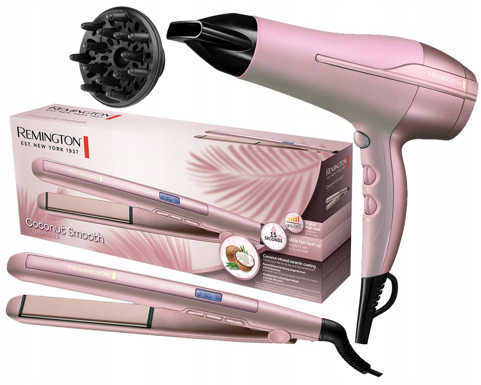 

Suszarka Prostownica Do Włosów Remington Coconut