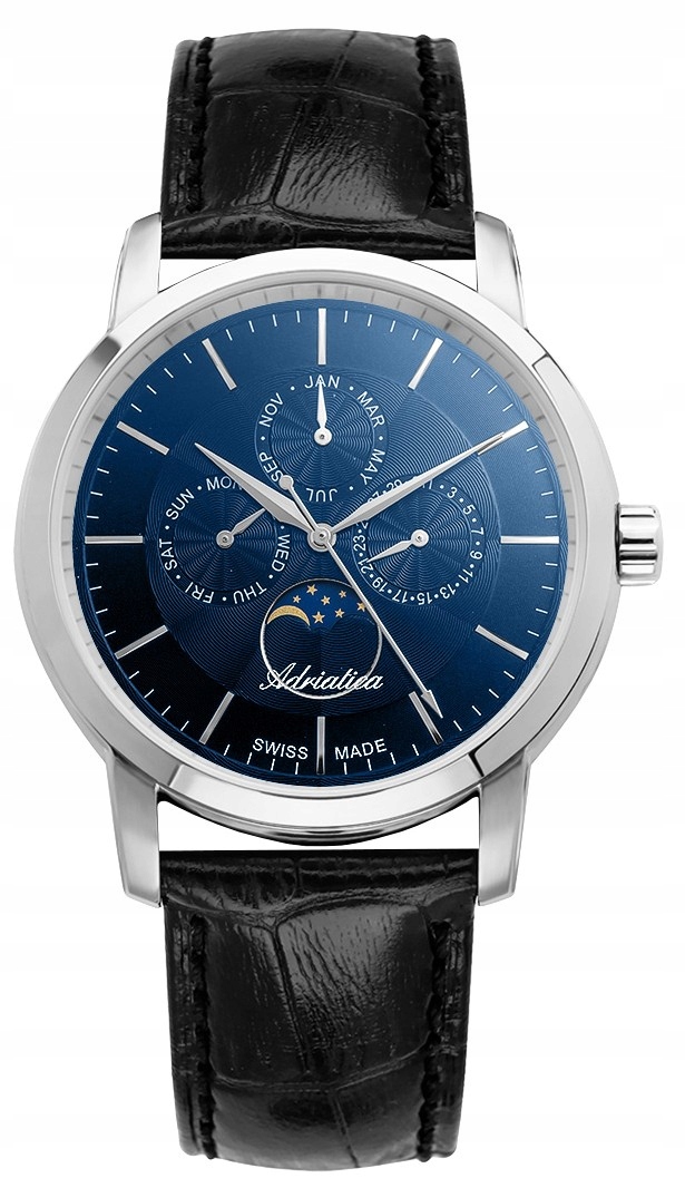 Nové Originální Pánské Hodinky Adriatica A8134.5215QF gravírování stříbrného data