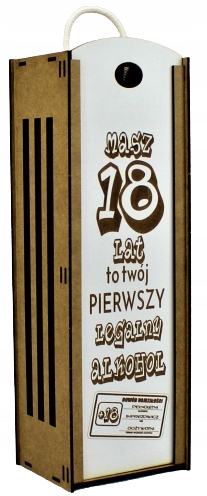 

Skrzynka na Wino z Grawerem na 18 Urodziny