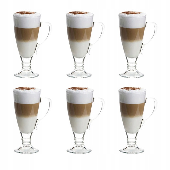 

6 x Szklanki Kubek Do Kawy Latte Herbaty 250 ml