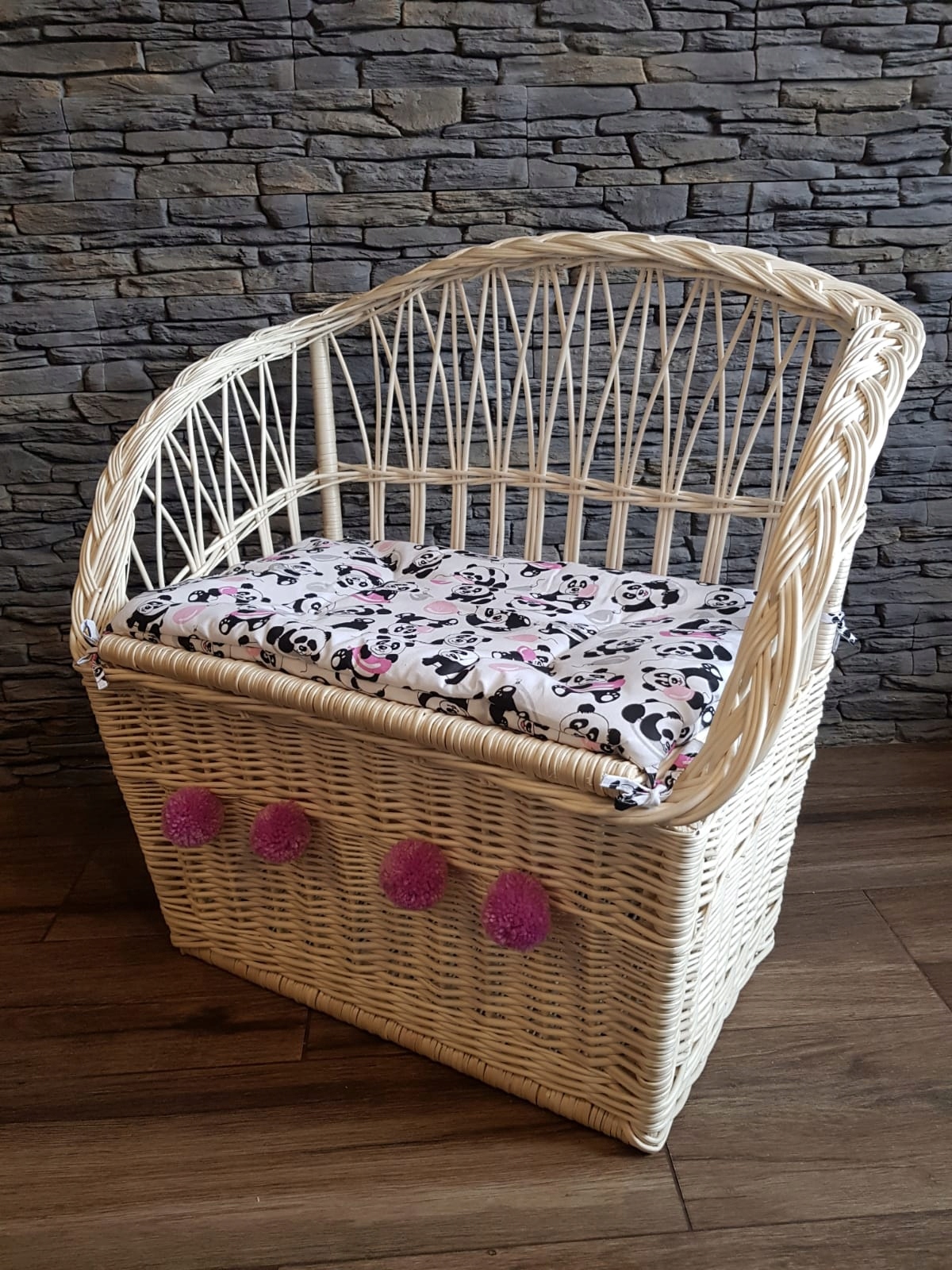 Ławka wiklinowa sofa kufer skrzynia PODUSZKA Marka Wickerland