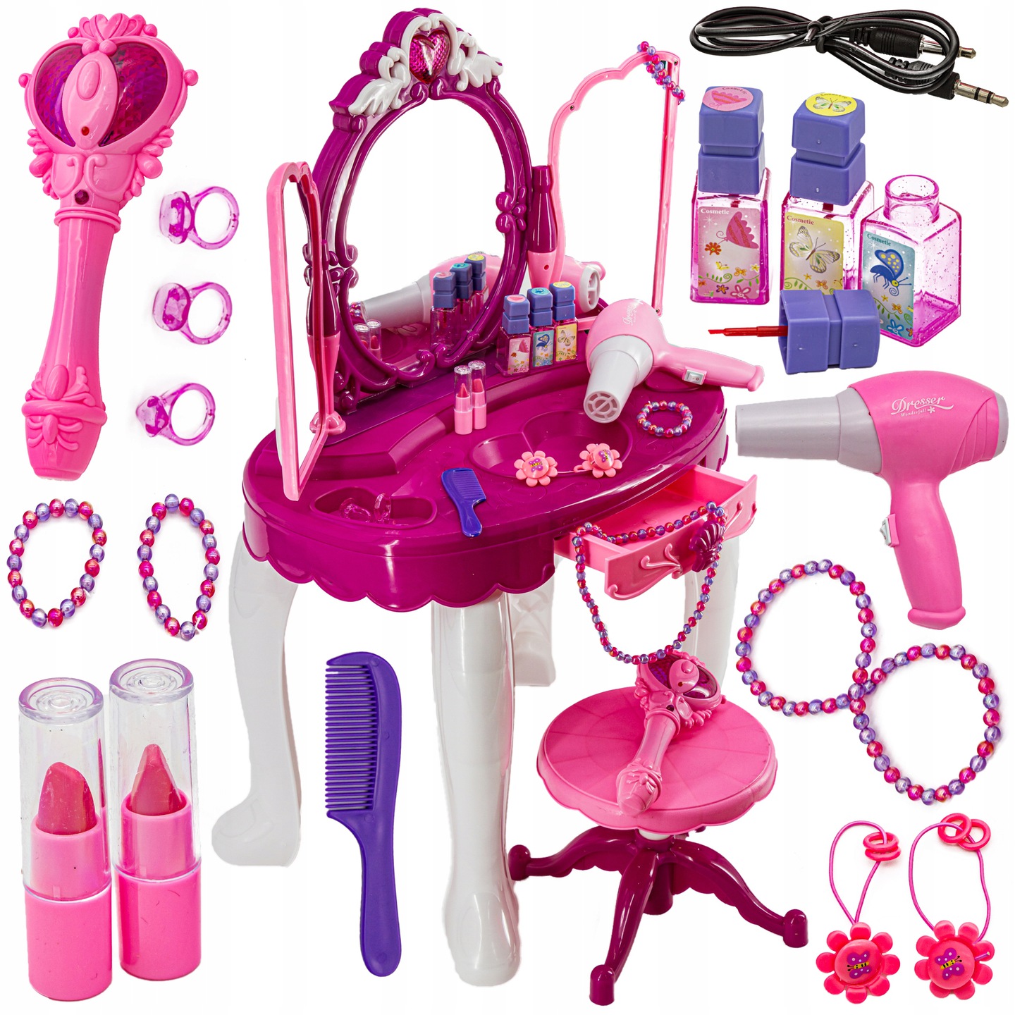 

Toaletka suszarka MP3 dźwięki światło akcesoria