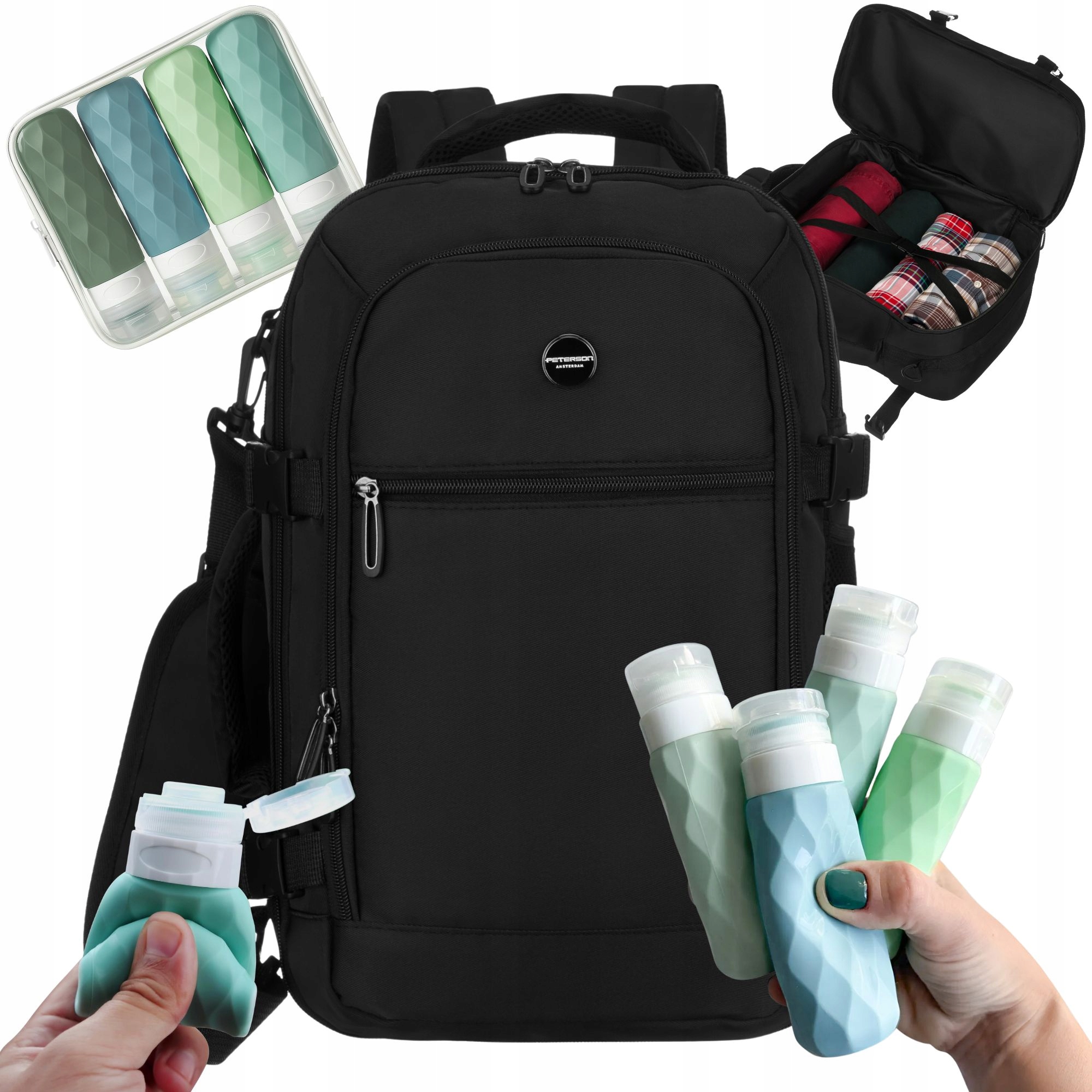 Plecak do samolotu bagaż podręczny Ryanair Wizzair 40x20x25 Peterson