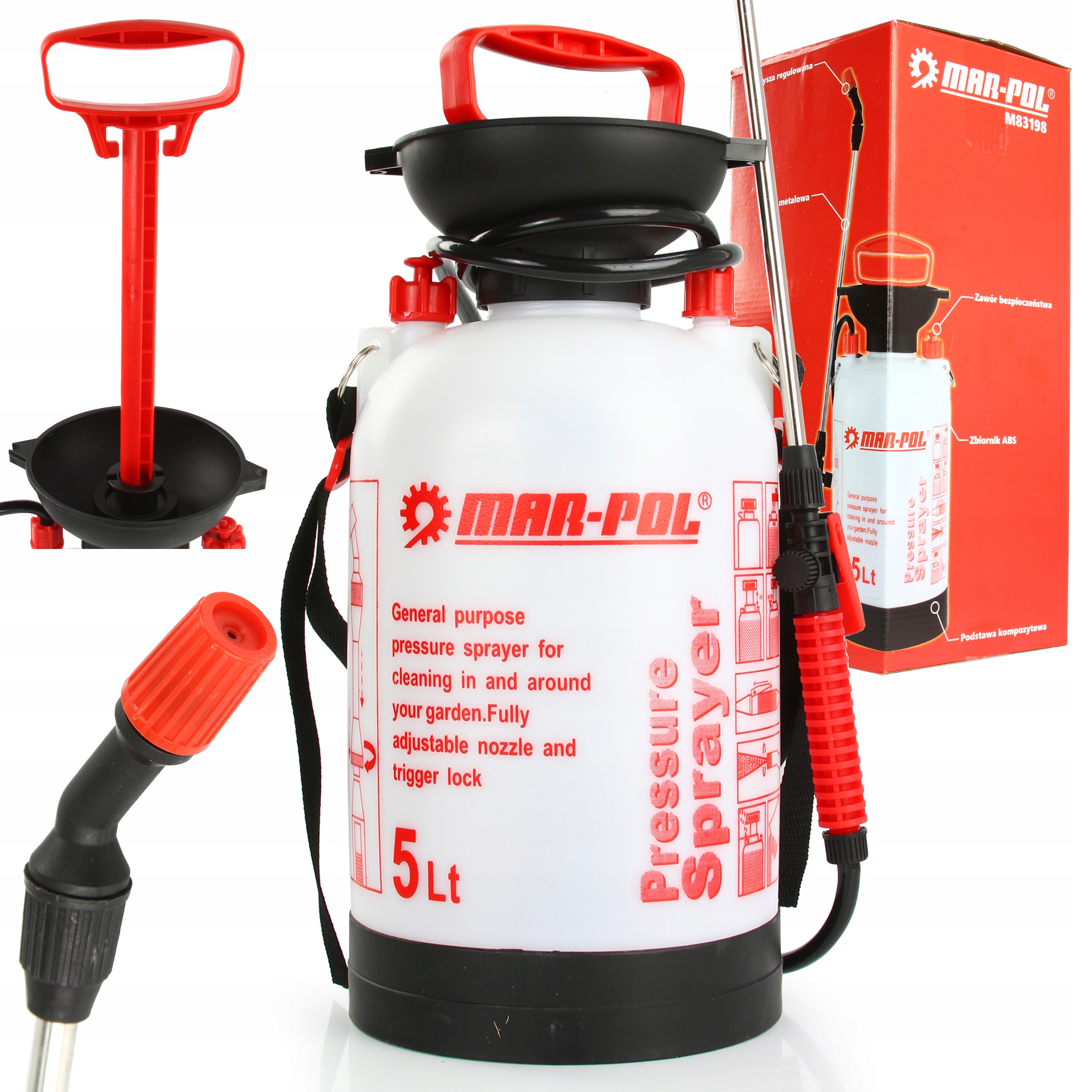 

Opryskiwacz Ręczny Ciśnieniowy 5L Z Lancą ogrodowy