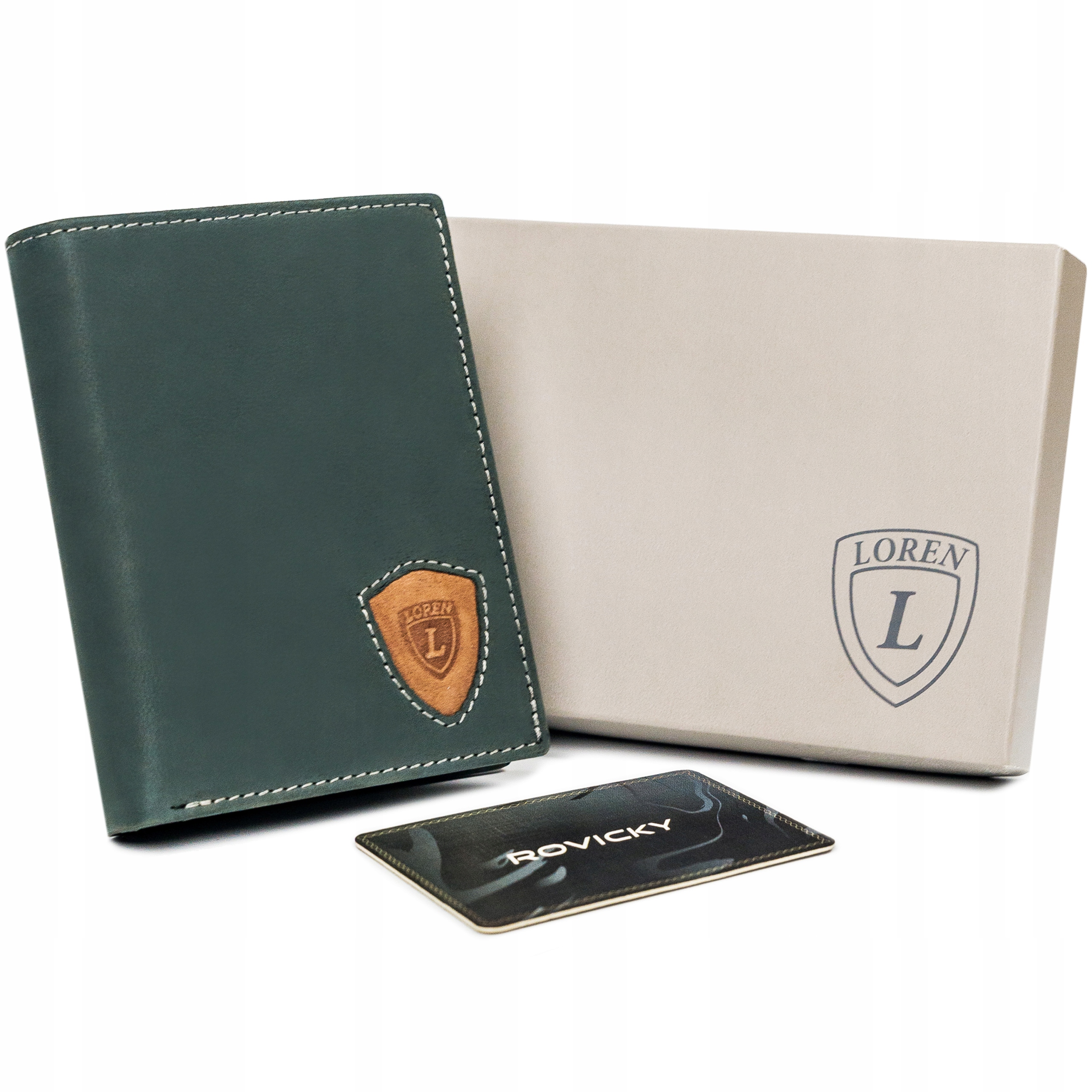 

Czarny portfel męski bez zapinki z Rfid Stop Loren