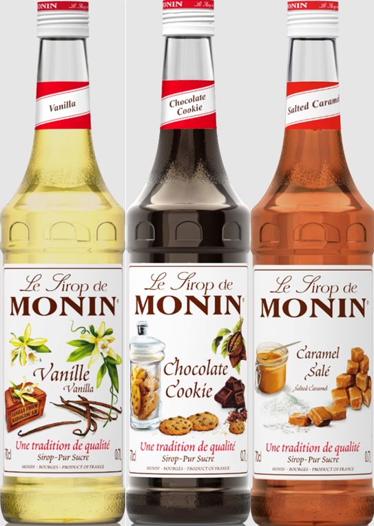 Zestaw syropów do kawy Vanillia, Czekoladowe ciastko, Słony caramel