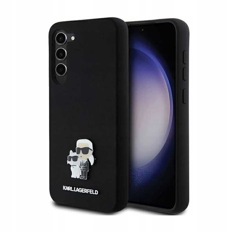 Karl Lagerfeld Silicone Karl & Choupette Metal Pin Pouzdro pro Samsung Galaxy S2