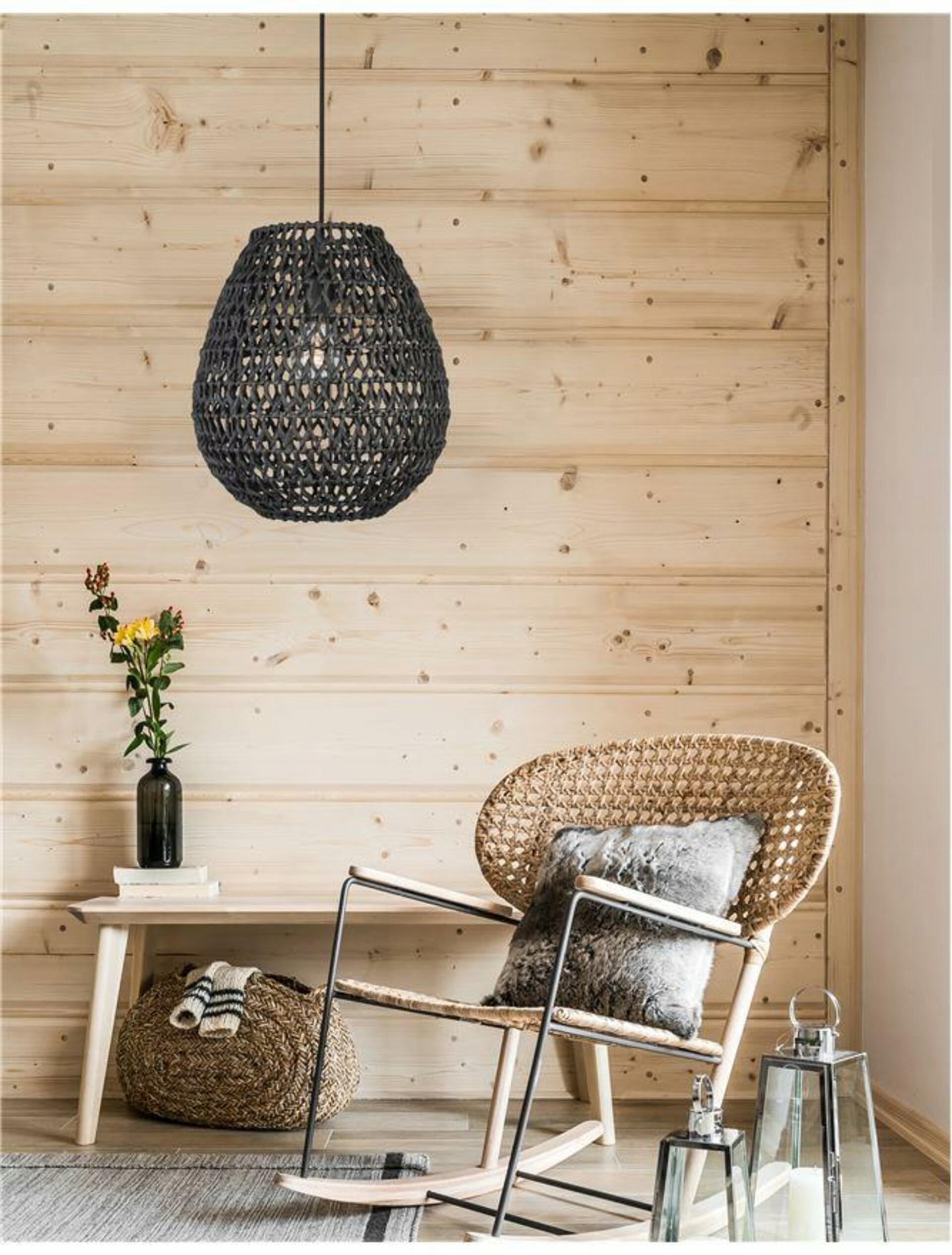 Nova Luce závěsné svítidlo Griffin černý papír černý kabel E27 1x12W 230V I