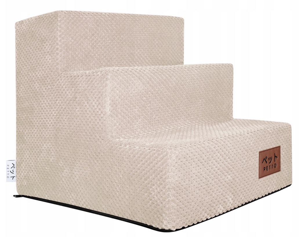 Levně Petto Schůdky schody pro psa kočku plošina rampa Takai 3 stupně béžové 36cm