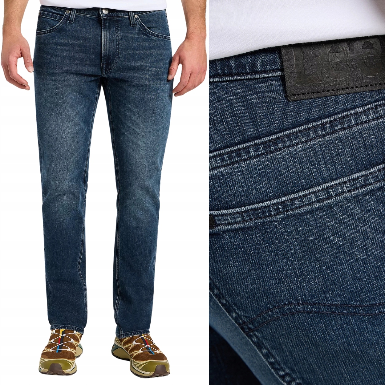 Lee Daren Holland Blue Džins jednoduché tmavé pánské džínové kalhoty W33 L34