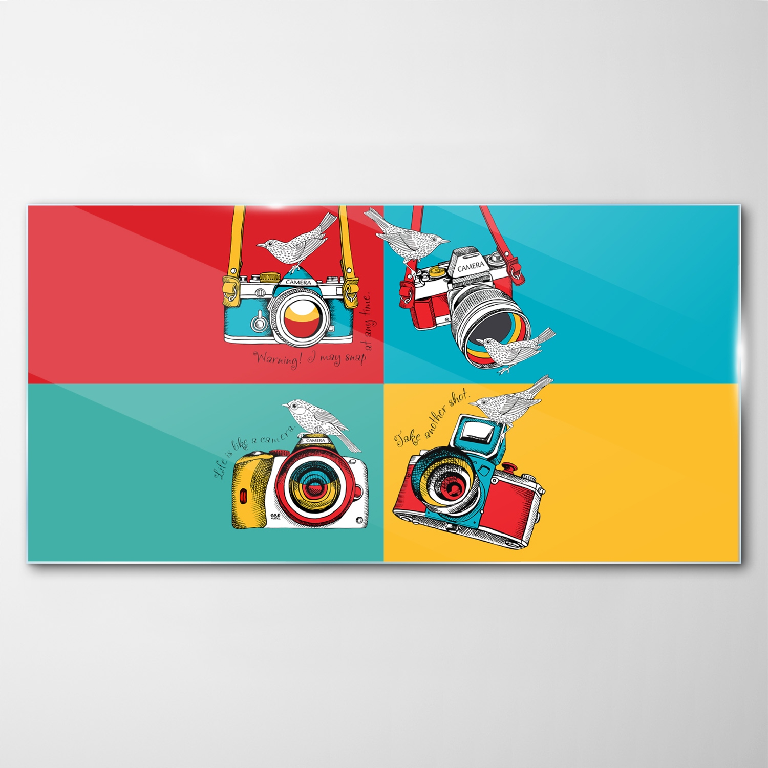 

Hartowany Obraz Szklany Kamera Art Sztuka 120x60