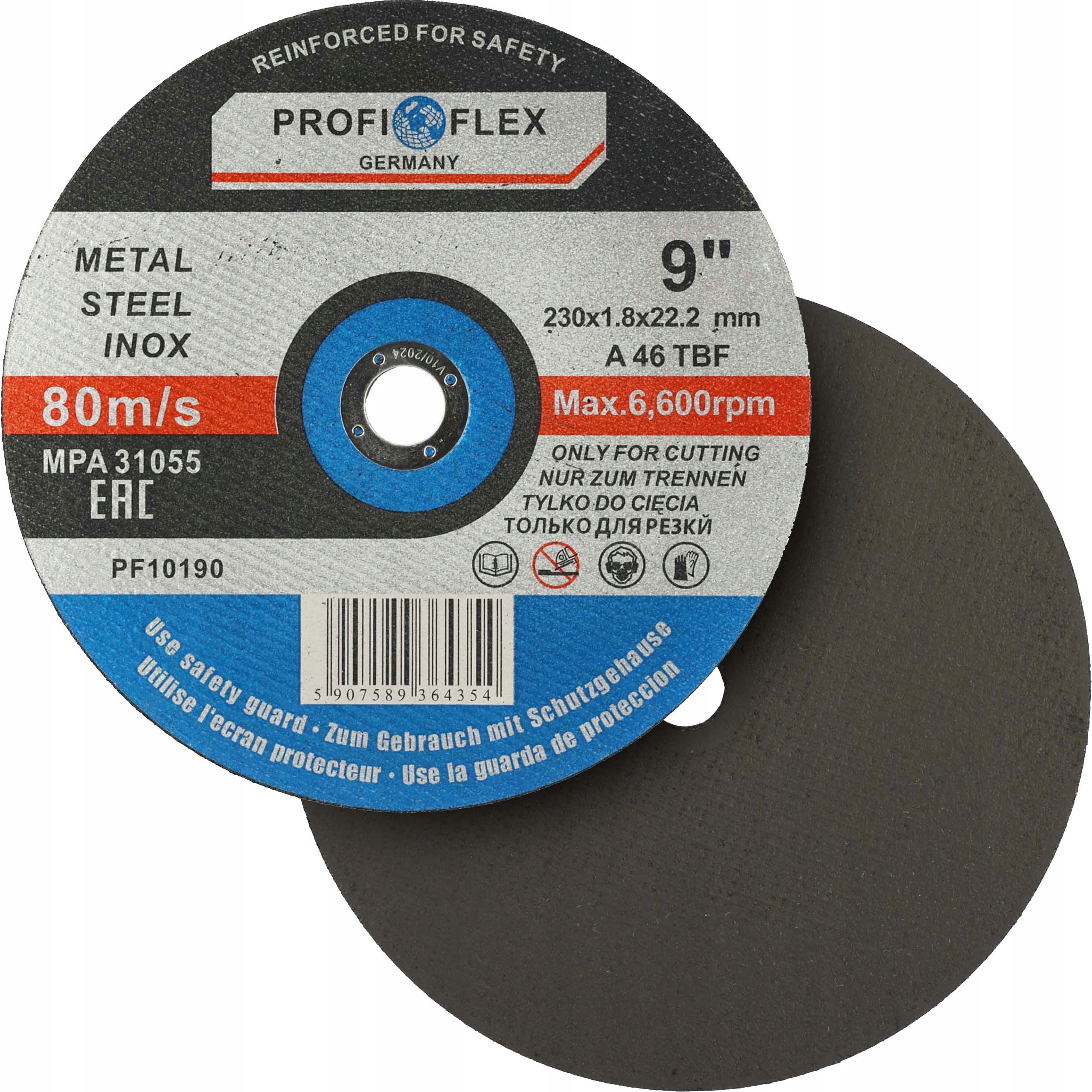 

Tarcza do cięcia metalu Inox stali 230 x 1,8 mm
