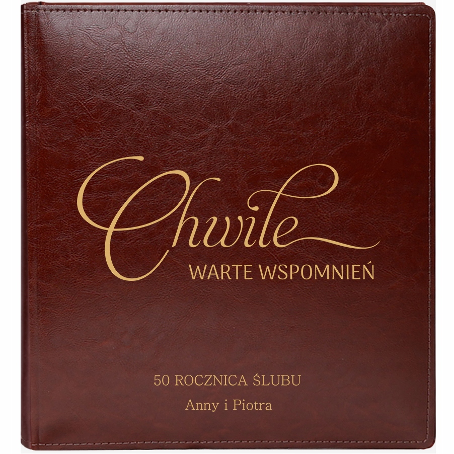 Kožené fotoalbum Dárek Svatba Výročí 50 karet Personalizace