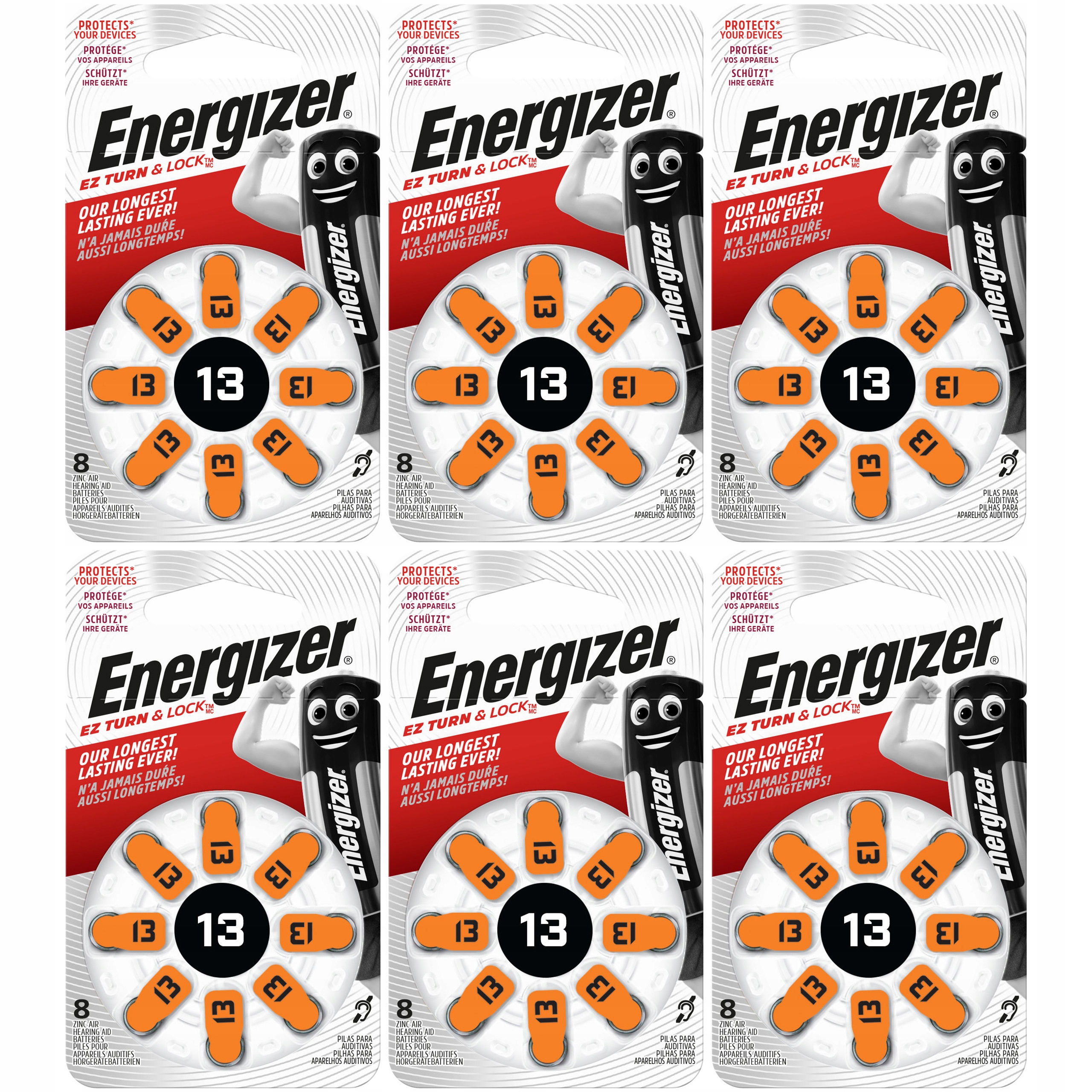 

48x Bateria Energizer Słuchowa 13 PR48 Zinc 1,4V