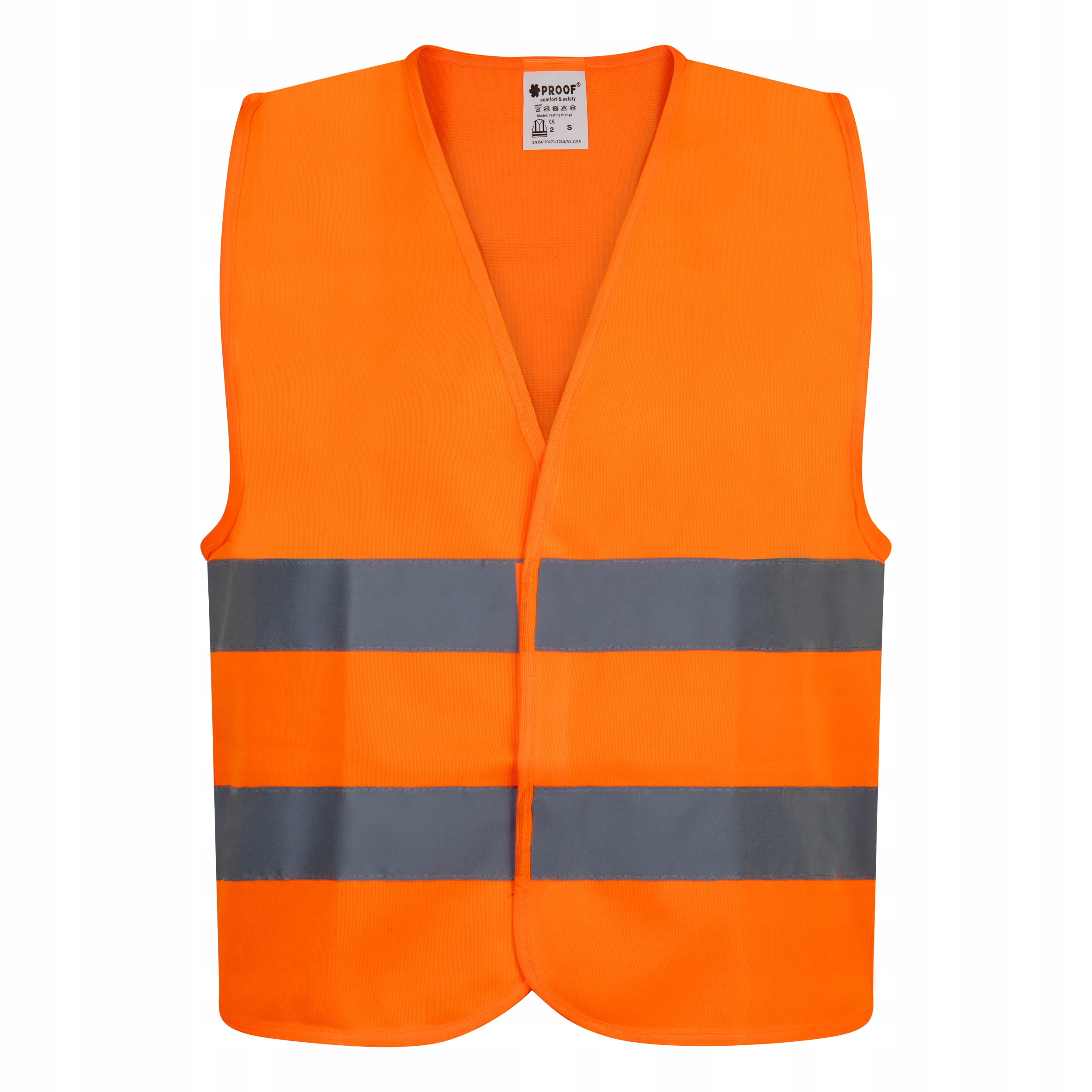 KAMIZELKA ODBLASKOWA POMARAŃCZOWA OSTRZEGAWCZA XL