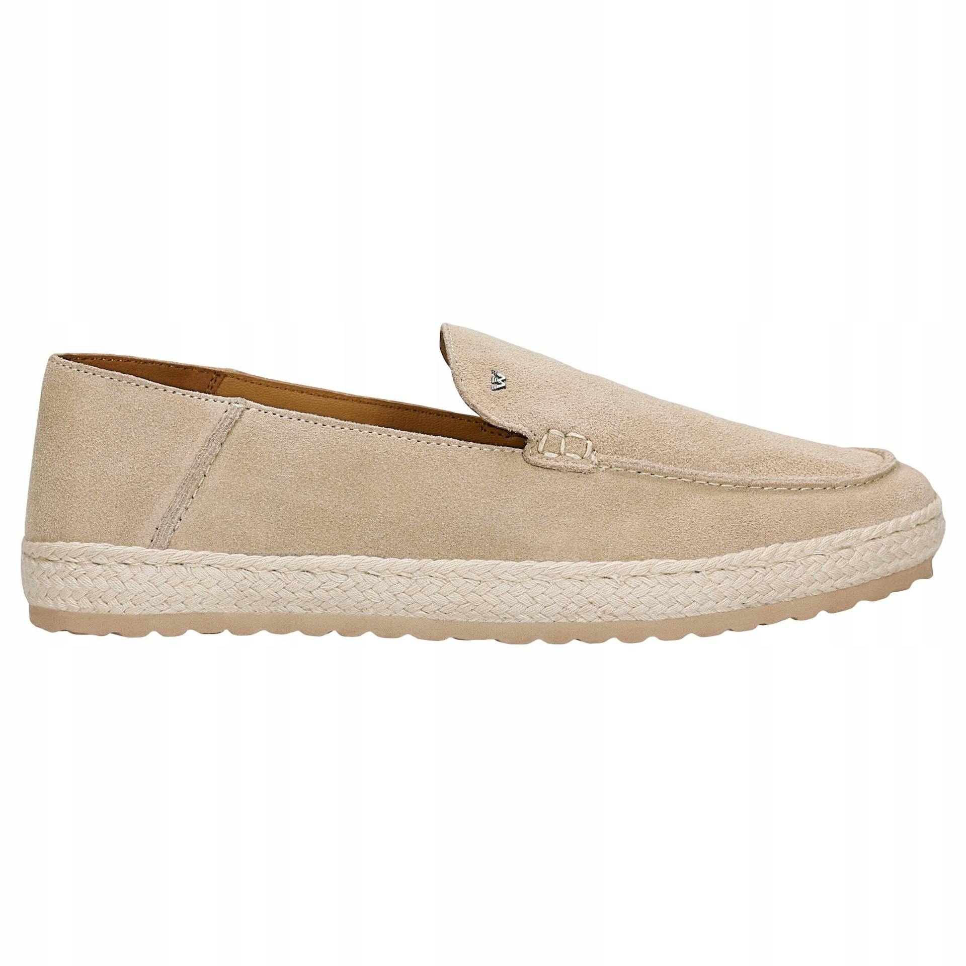 Béžové pánské espadrilky z broušené kůže vel. vel. 42