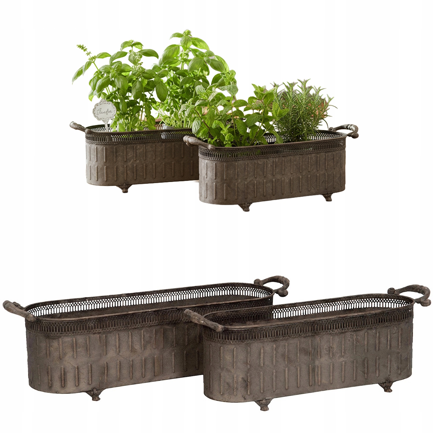 Obal Na Kvetináč Na Kvetináč 60 cm Na Balkon Terasa Bylinky Parapet Korytko Darček 2ks