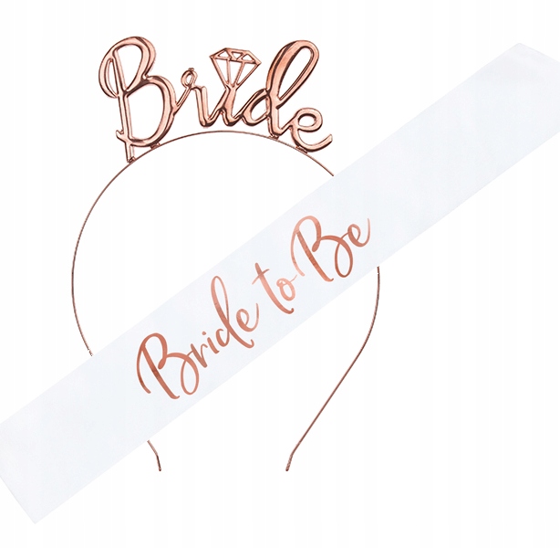 

Korona z welonem Wieczór Panieński Bride Szarfa