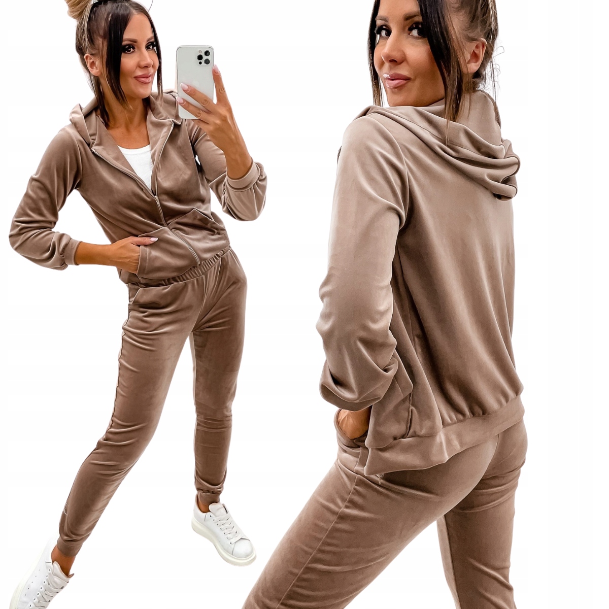 Elegantní teplákovka mikina na zip mikina na zip s kapucí