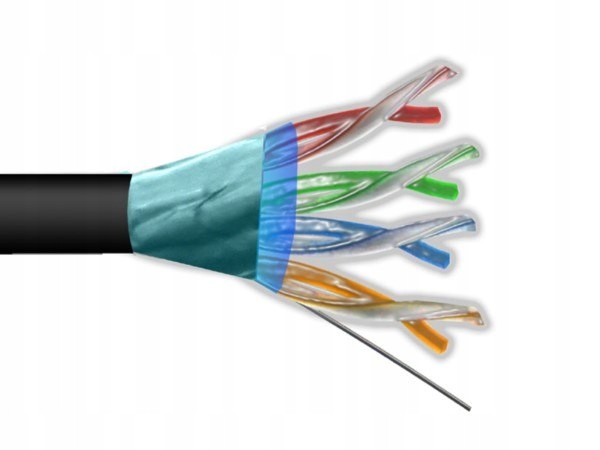 Kabel FTP5 drát Cca +gel 305 m Maxcable