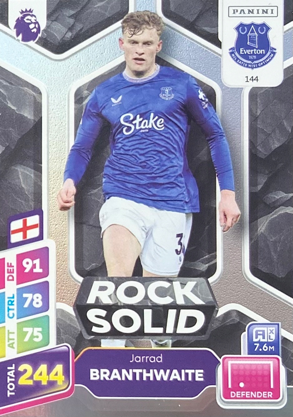 Premier League Plus 2025 Rock Solid 144 Jarrad Branthwaite Everton
