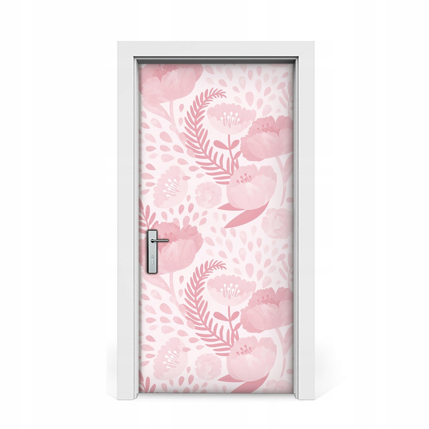 

Naklejka na drzwi okleina Różowe maki 95x205